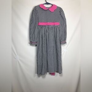 Peaches N Cream Black Plaid Dress Size 5